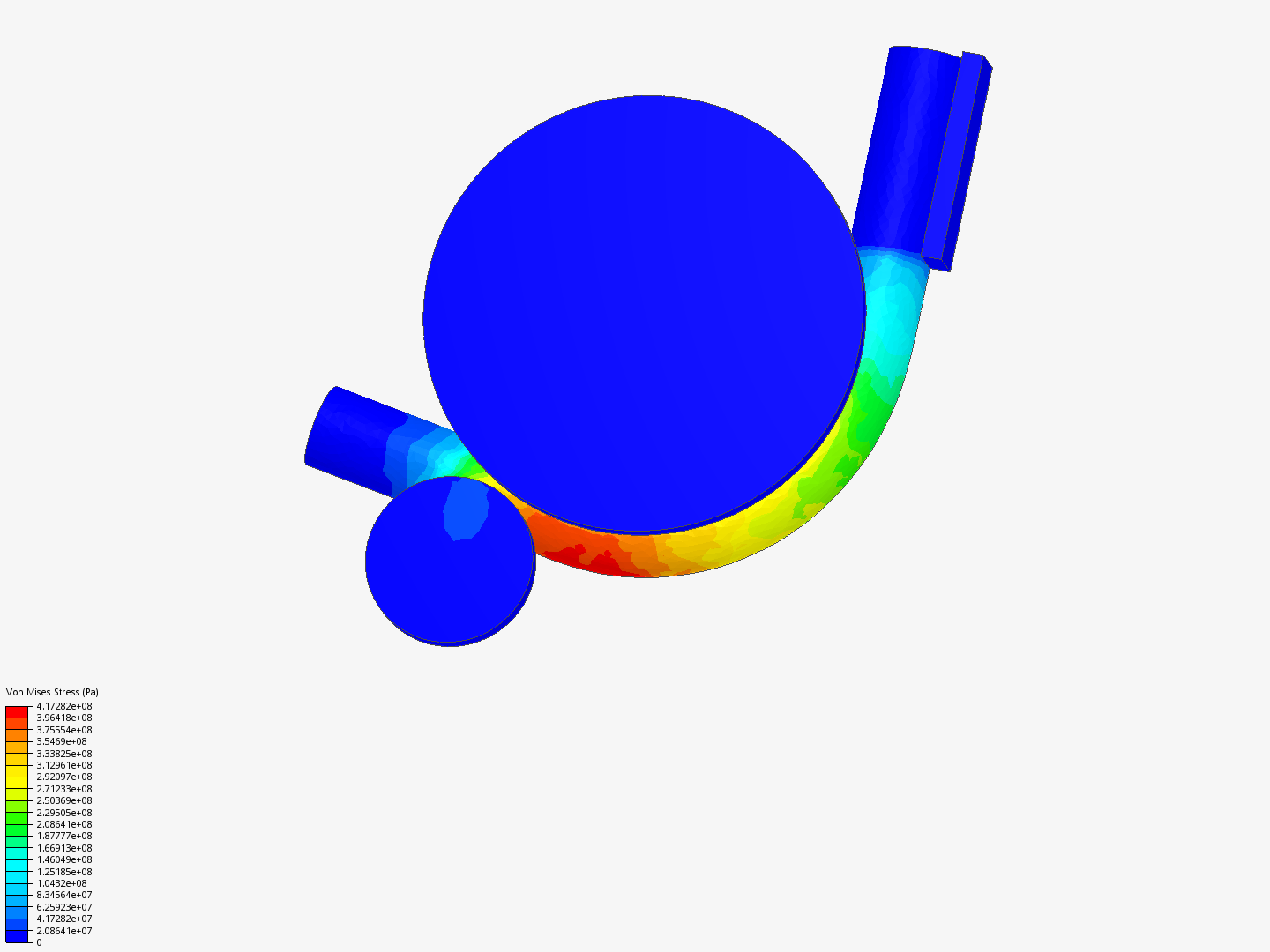Bending of an Aluminium Pipe by 201910257 | SimScale