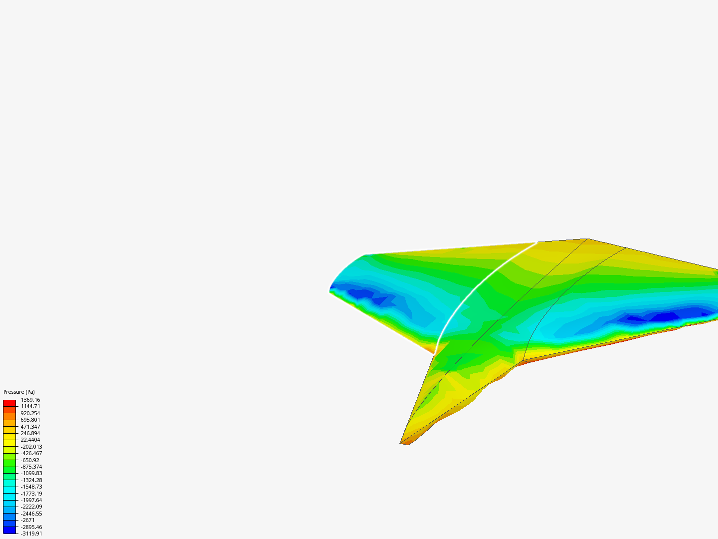 Plane wing test by Air_1 | SimScale