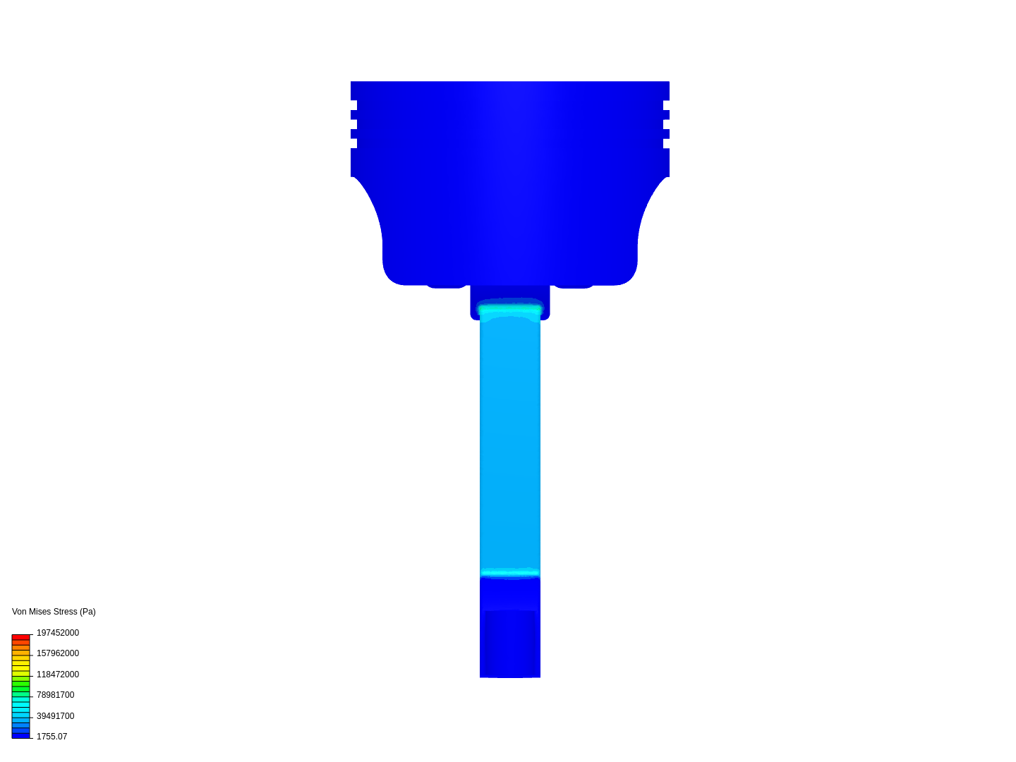 Piston with Connecting Rod: Finite Element Analysis image