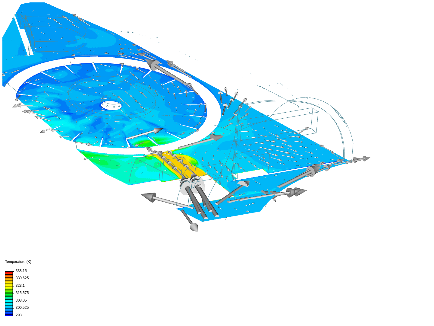 Temperature distribution in rear compartment image