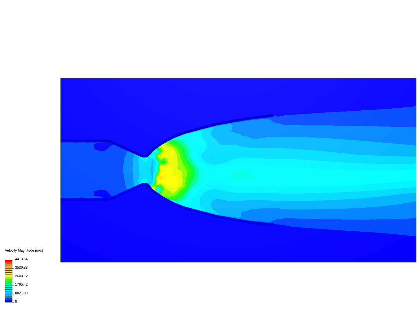 De Laval nozzle - supersonic flow image