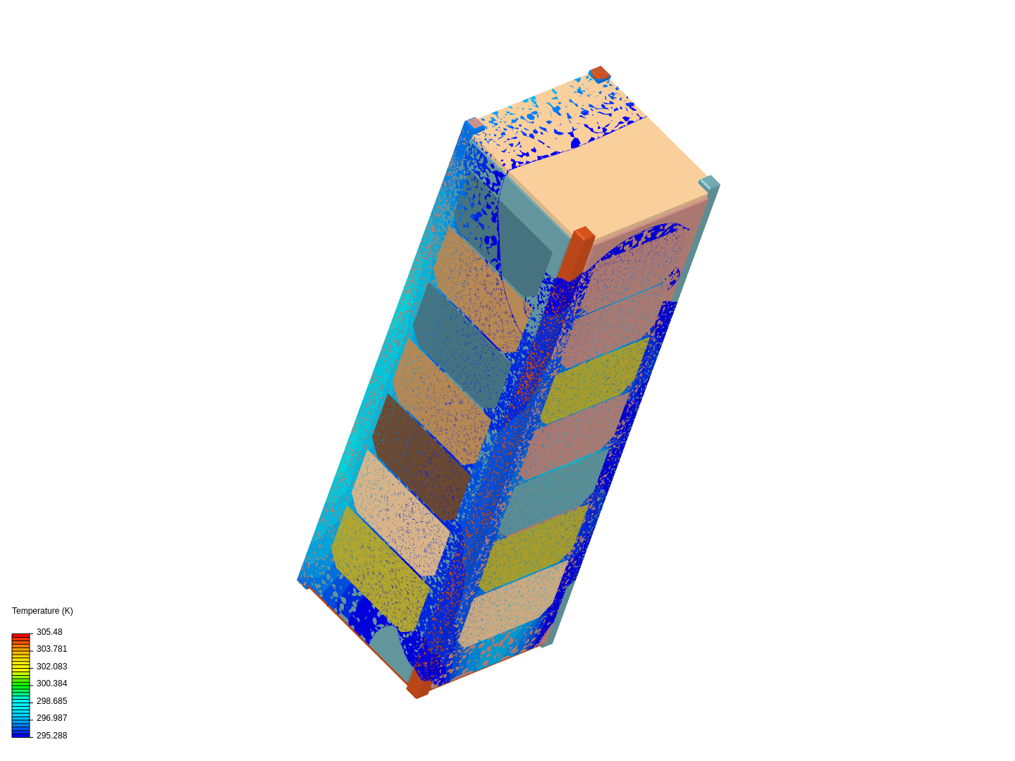 Cubesat thermal simulation image