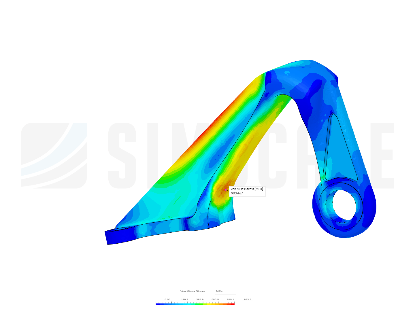 FEM Linear, Nonlinear Analysis & Post-Processing Training - Bearing Bracket Analysis image