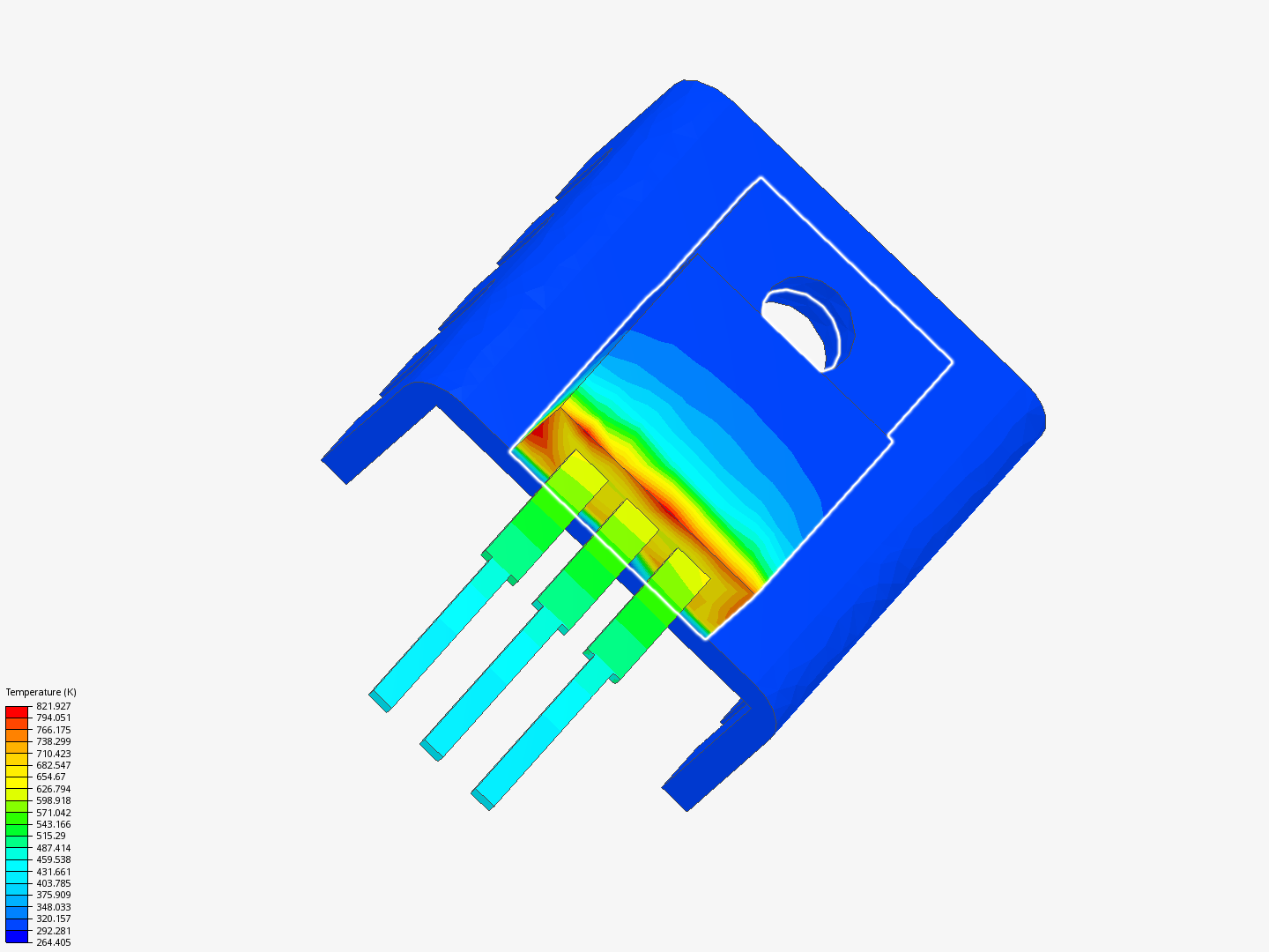 thermal analysis of heatsink&BJT image