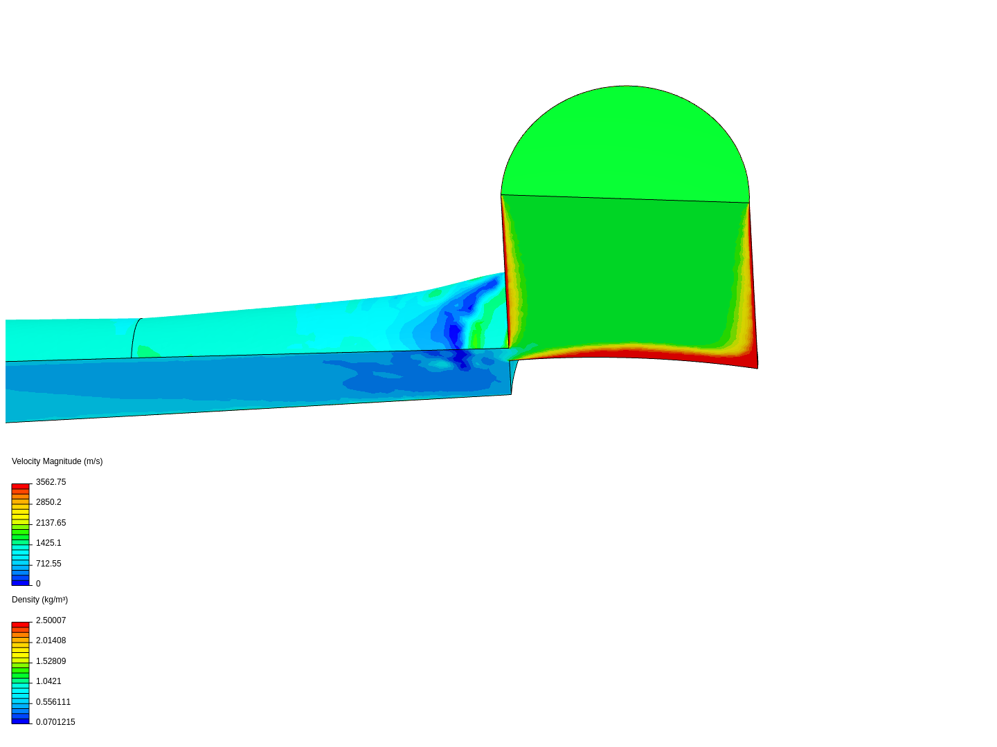 Single Exhaust Port Side Wall - CFD image