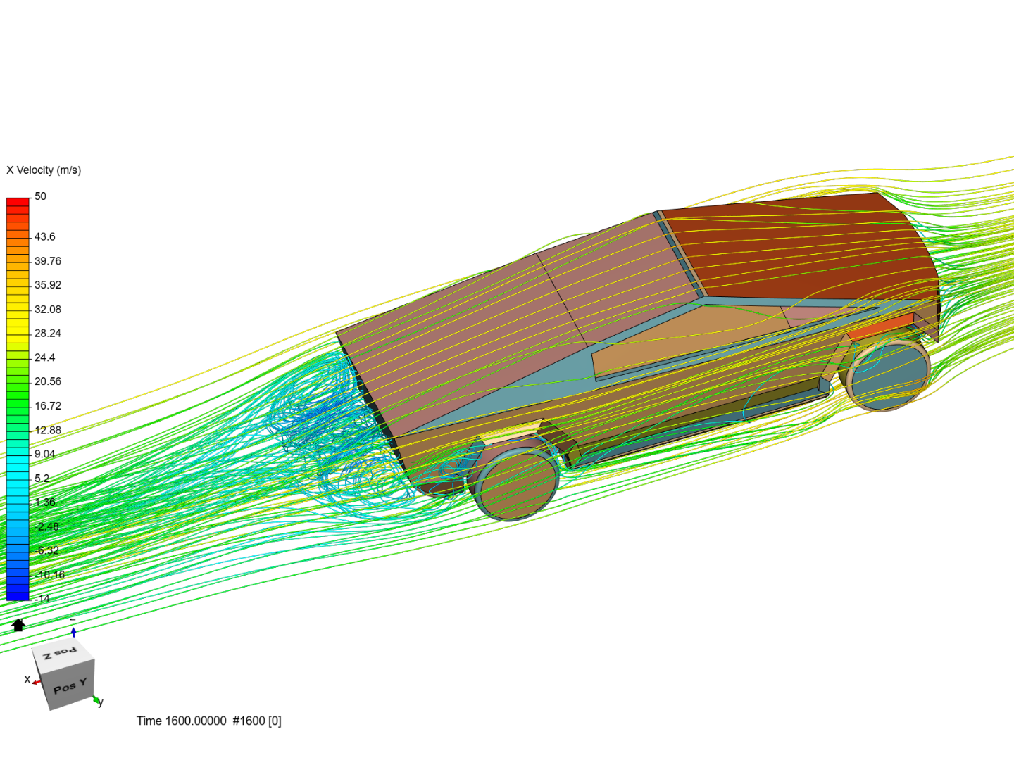 Tesla Truck simulation with TET mesh image