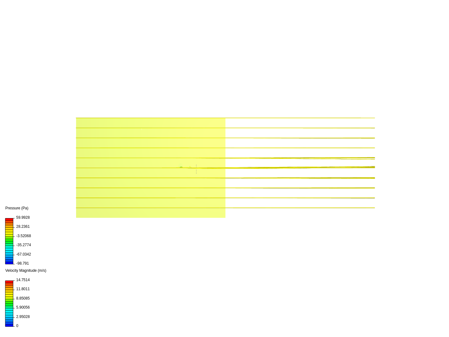 Fluid flow analysis on an aeroplane (flying boat) image