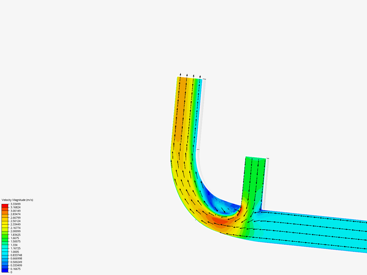 Fluid Flow Through a Pipe Junction by Taylorli | SimScale...