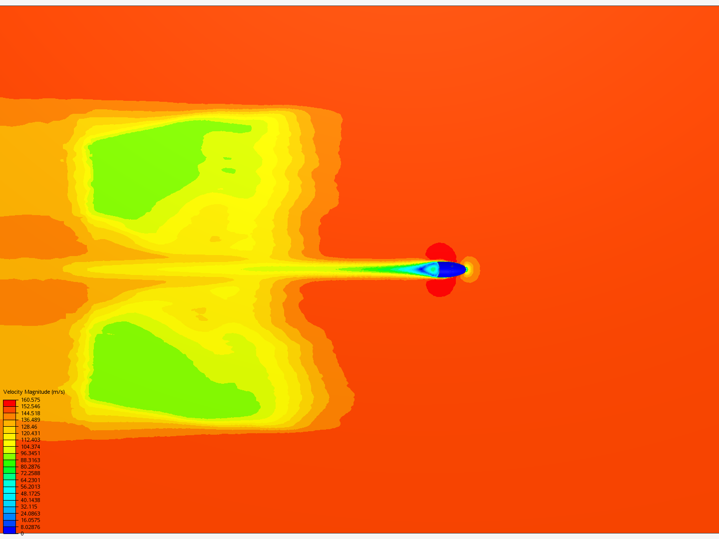 9mm Projectile (Front Dimpled) - Compressible Simulation image