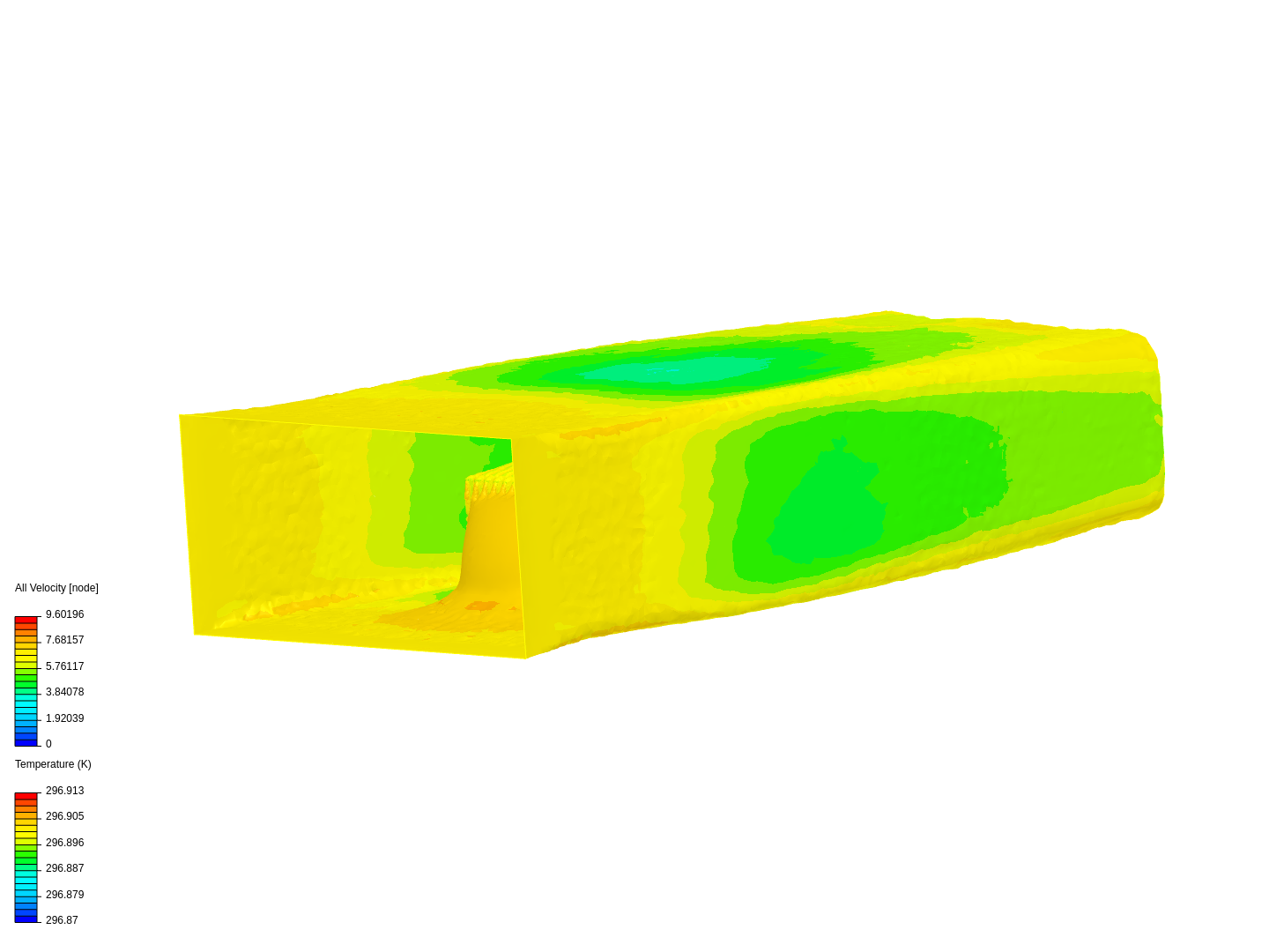 Standard pin finned heat sink Simulation image