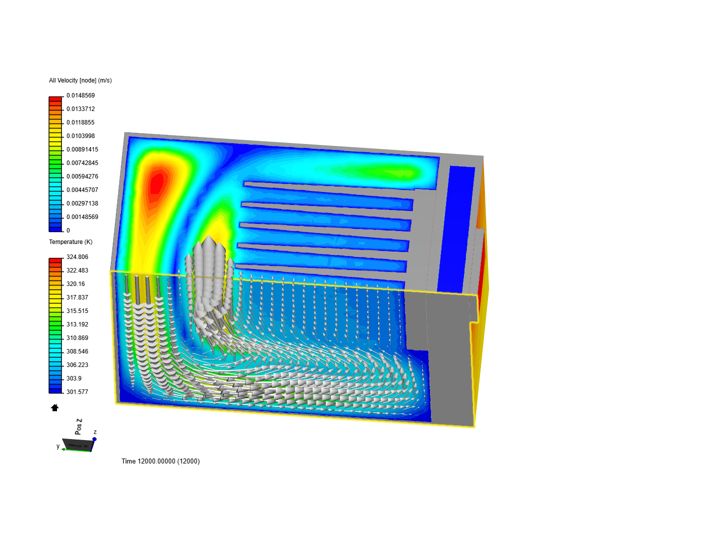 Simplified Liquid Cooled Heat Sink V13-CHT Simulation image