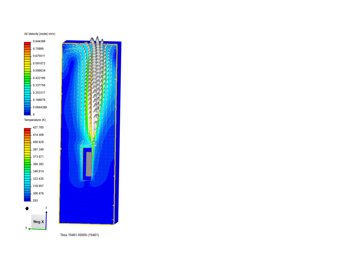 Simplified Liquid Cooled Heatsink V17-Air CHT Simulation image