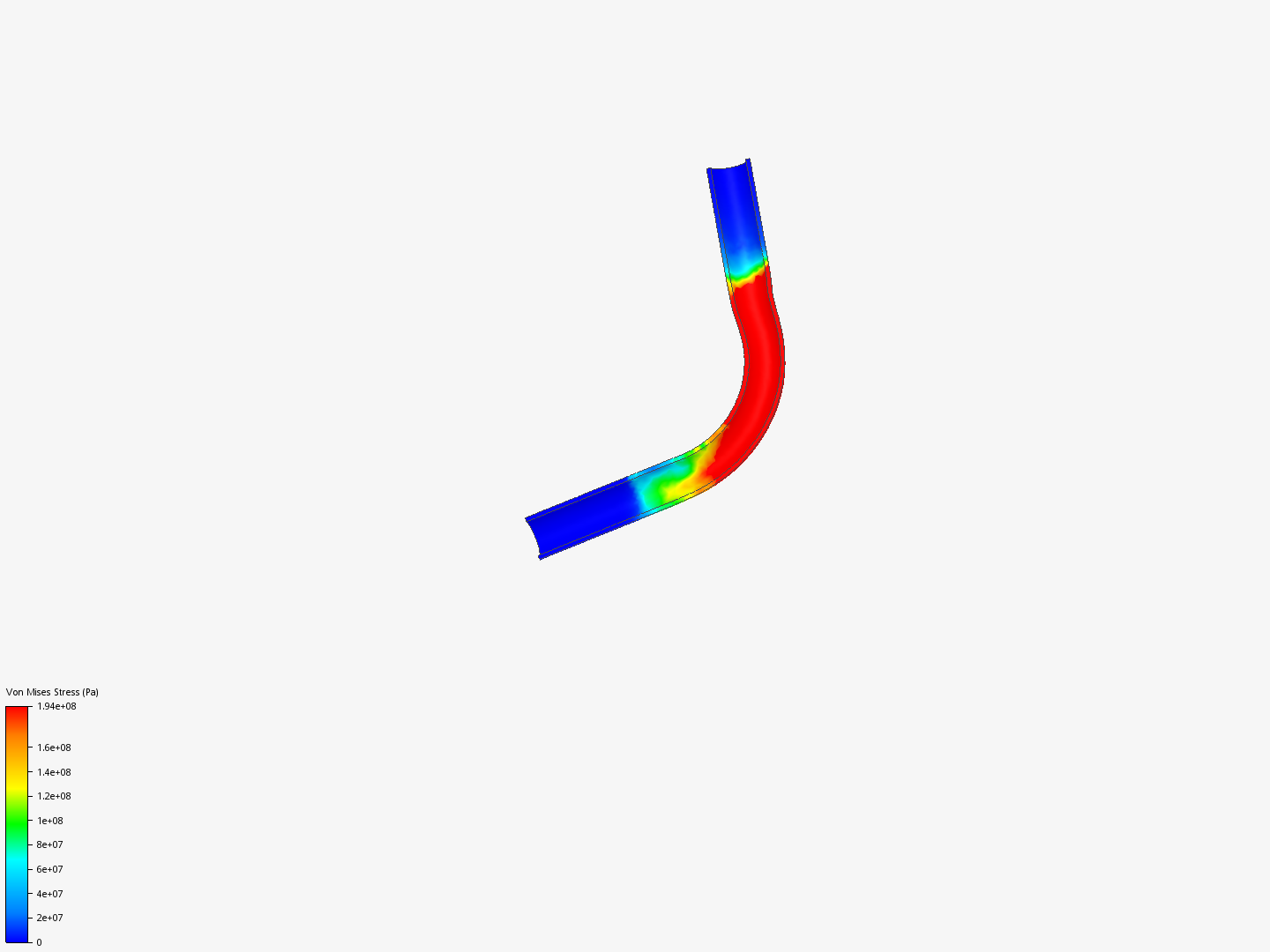 Bending of an Aluminium Pipe by Warner | SimScale