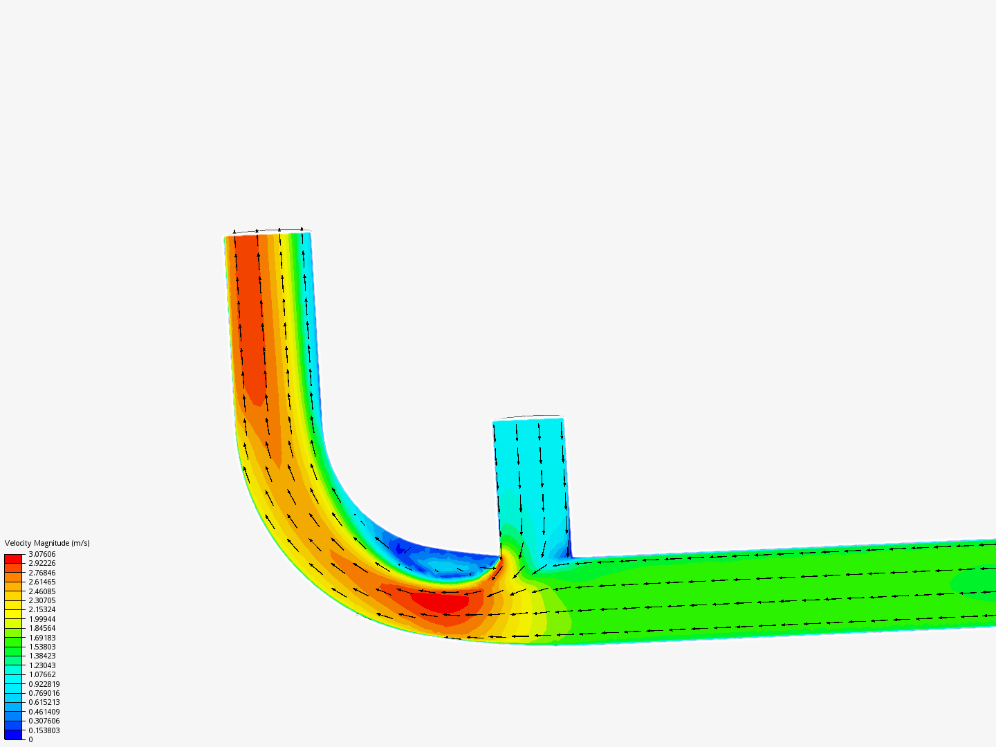 Fluid Flow Through a Pipe Junction by Whalen | SimScale...