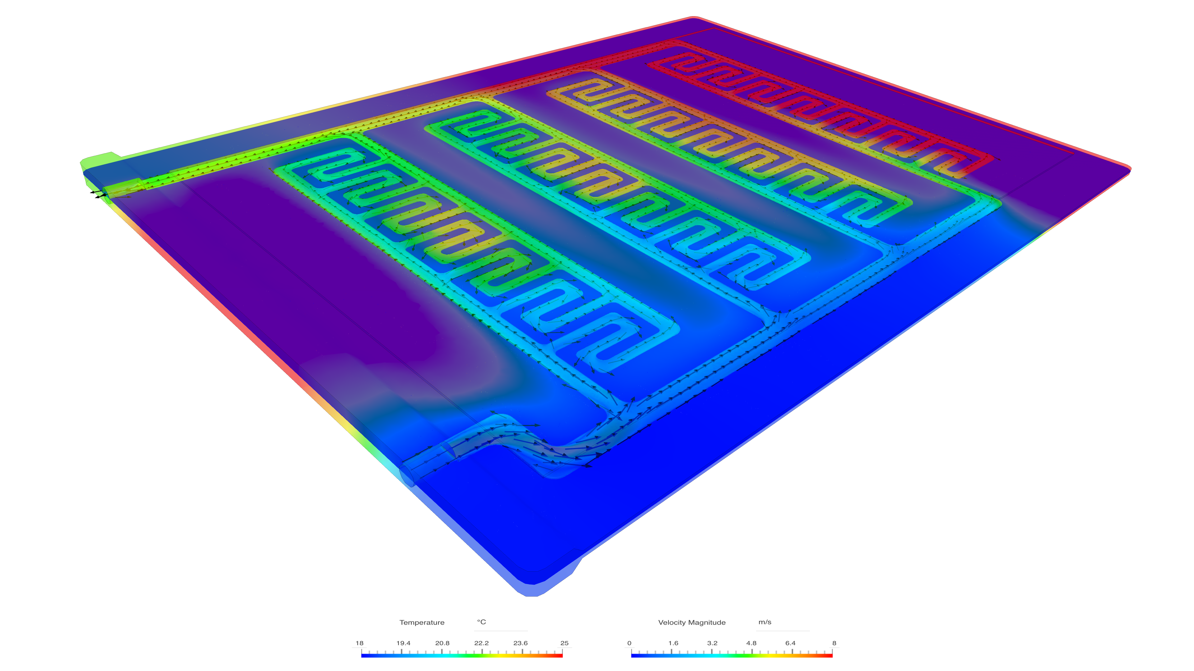Cooling Plate EV -Demo - Copy - Copy by a9srivastava | SimScale
