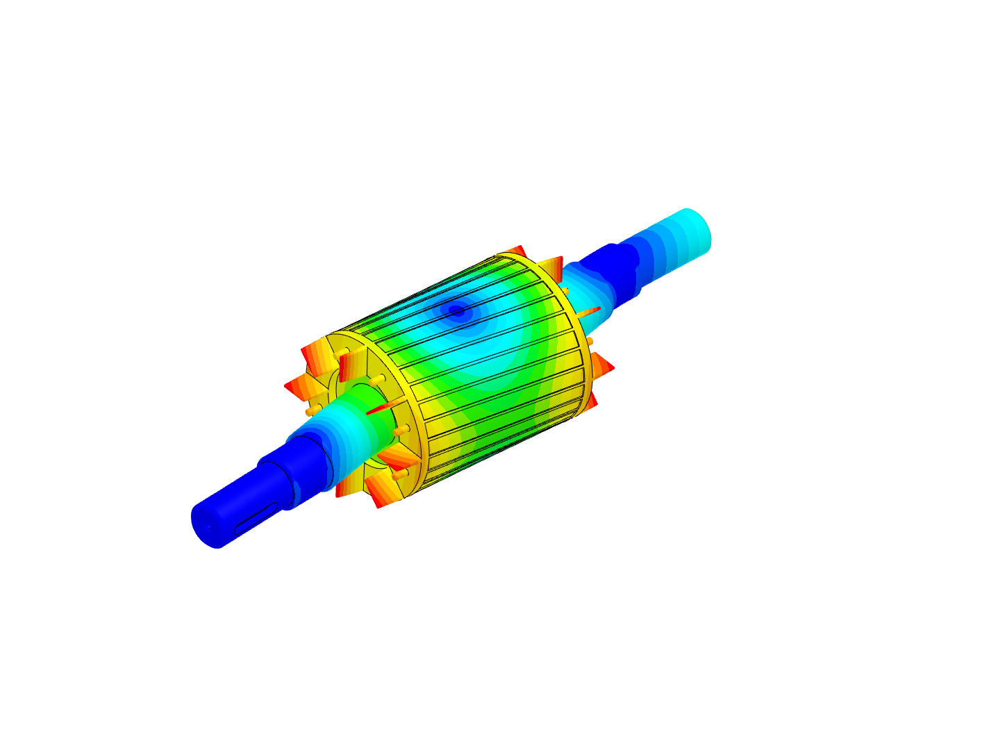 Electric Motor Structural and Thermal Analyses -Demo image