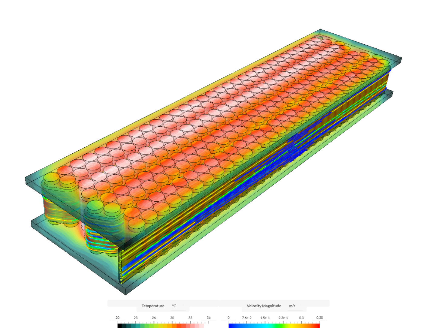 Liquid Cooled EV Battery -  Conjugate Heat Transfer Analysis - DEMO image