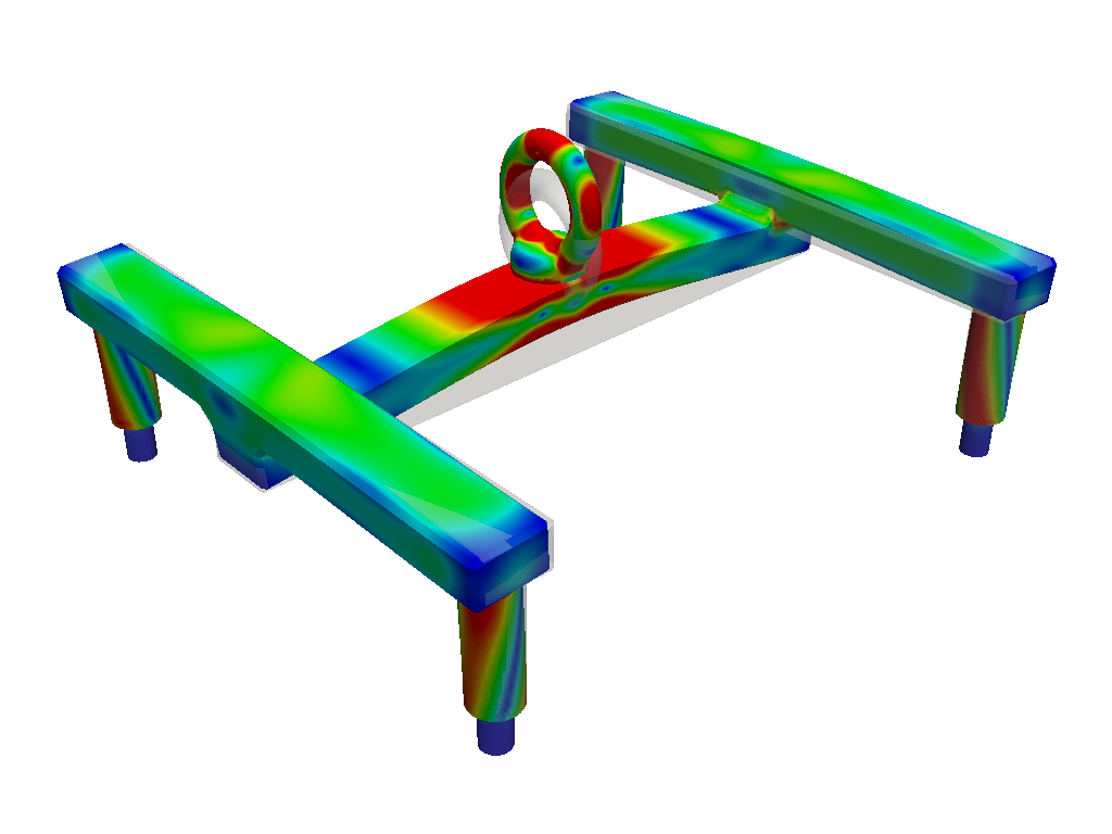 Transport bracket stress analysis SimScale by abackup SimScale