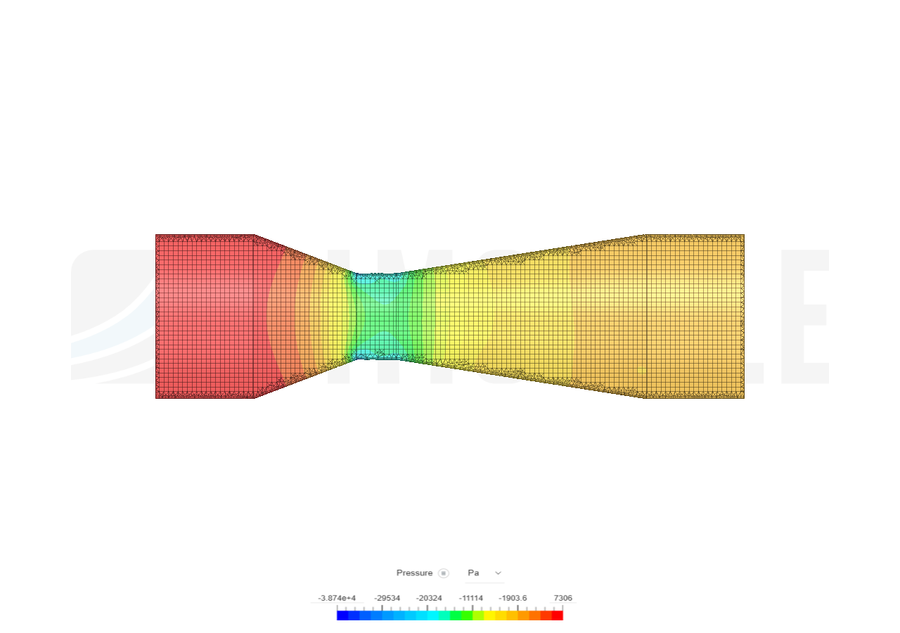 Venturi Meter (MatE 107) - Copy (LE3 No. 3) by abcatiis | SimScale