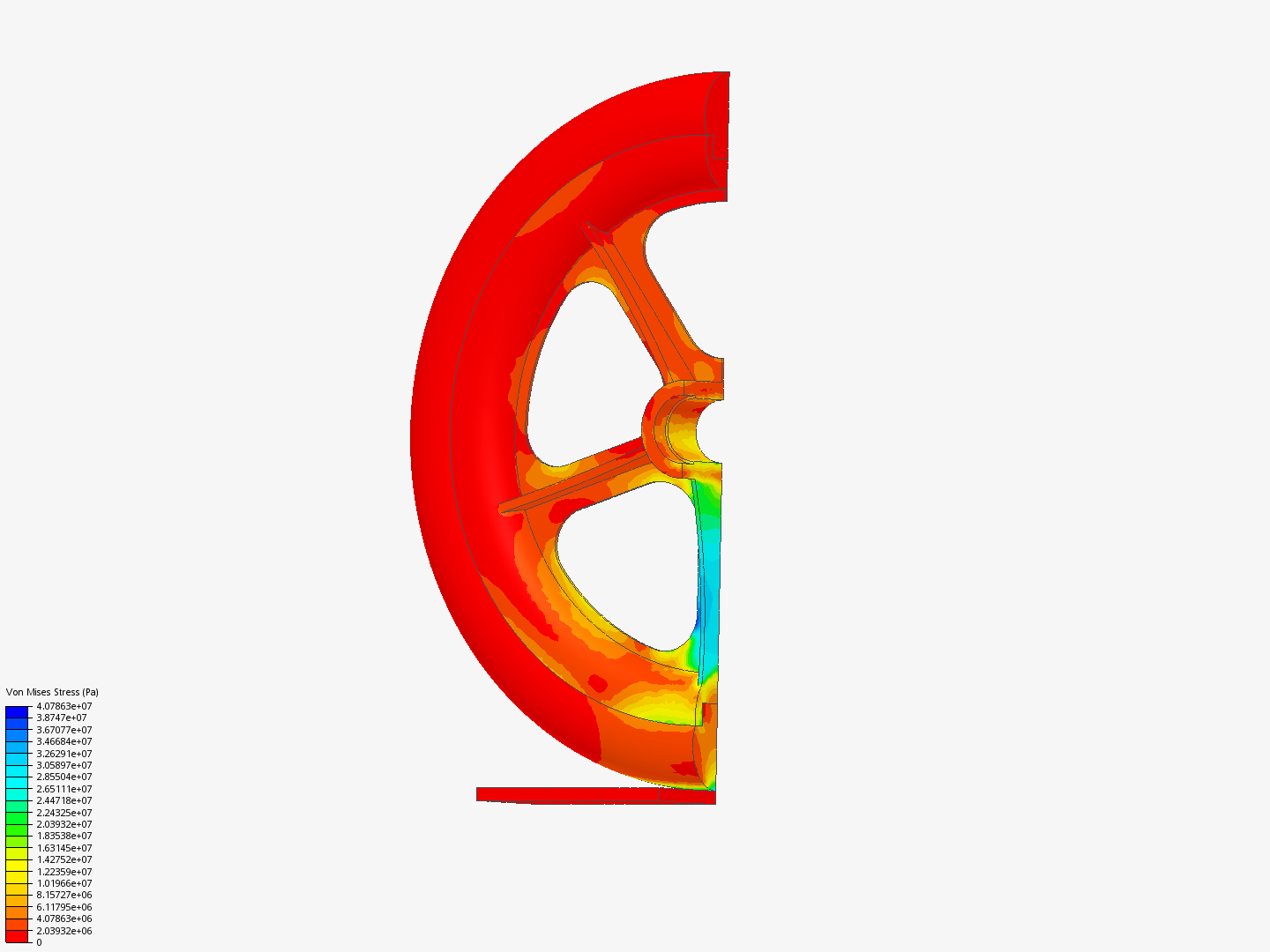 Tutorial: Nonlinear Analysis of a Wheel by abeta_a | SimScale