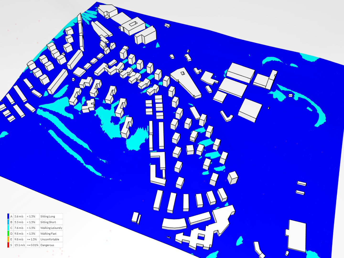 Stockholm Royal Seaport - Pedestrian wind comfort image