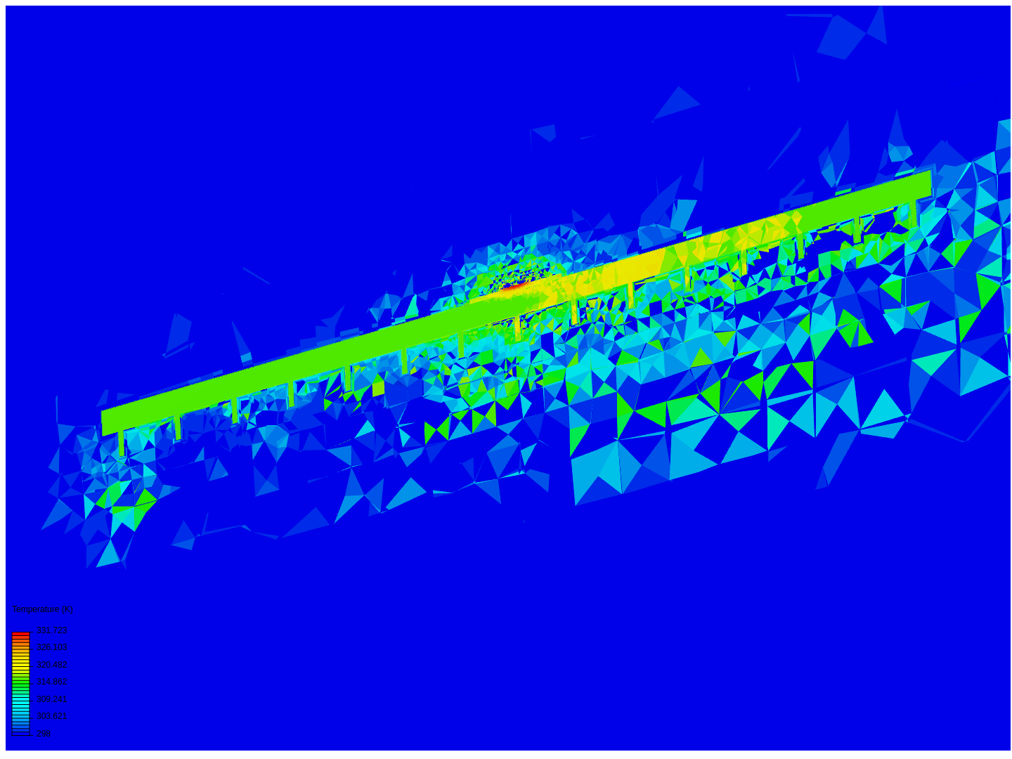 Heat sink simulation flat plane image