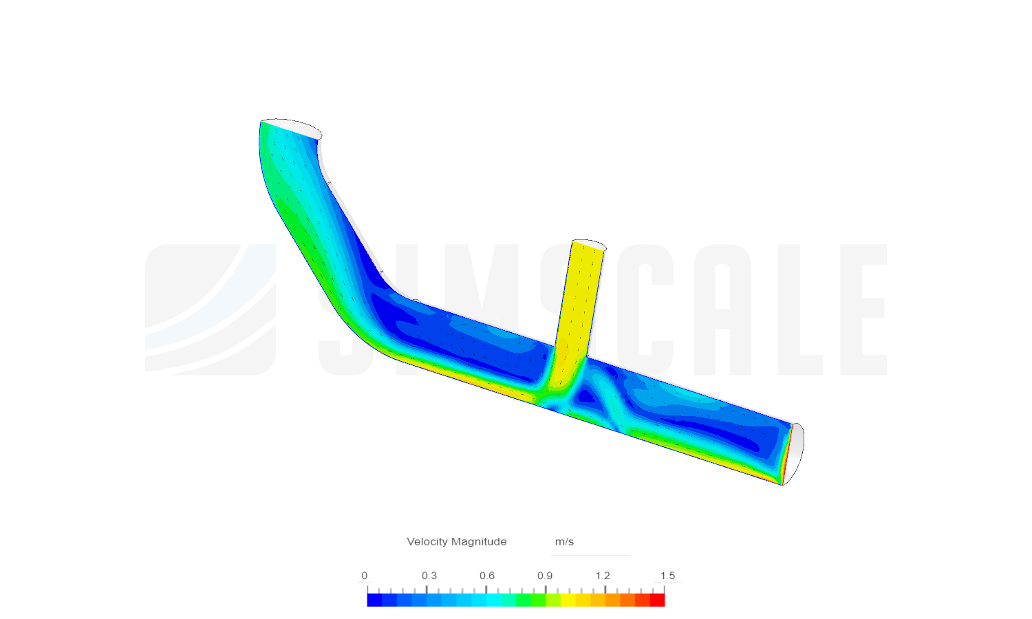 Tutorial 2: Pipe junction flow by asmaanasserh4 | SimScale