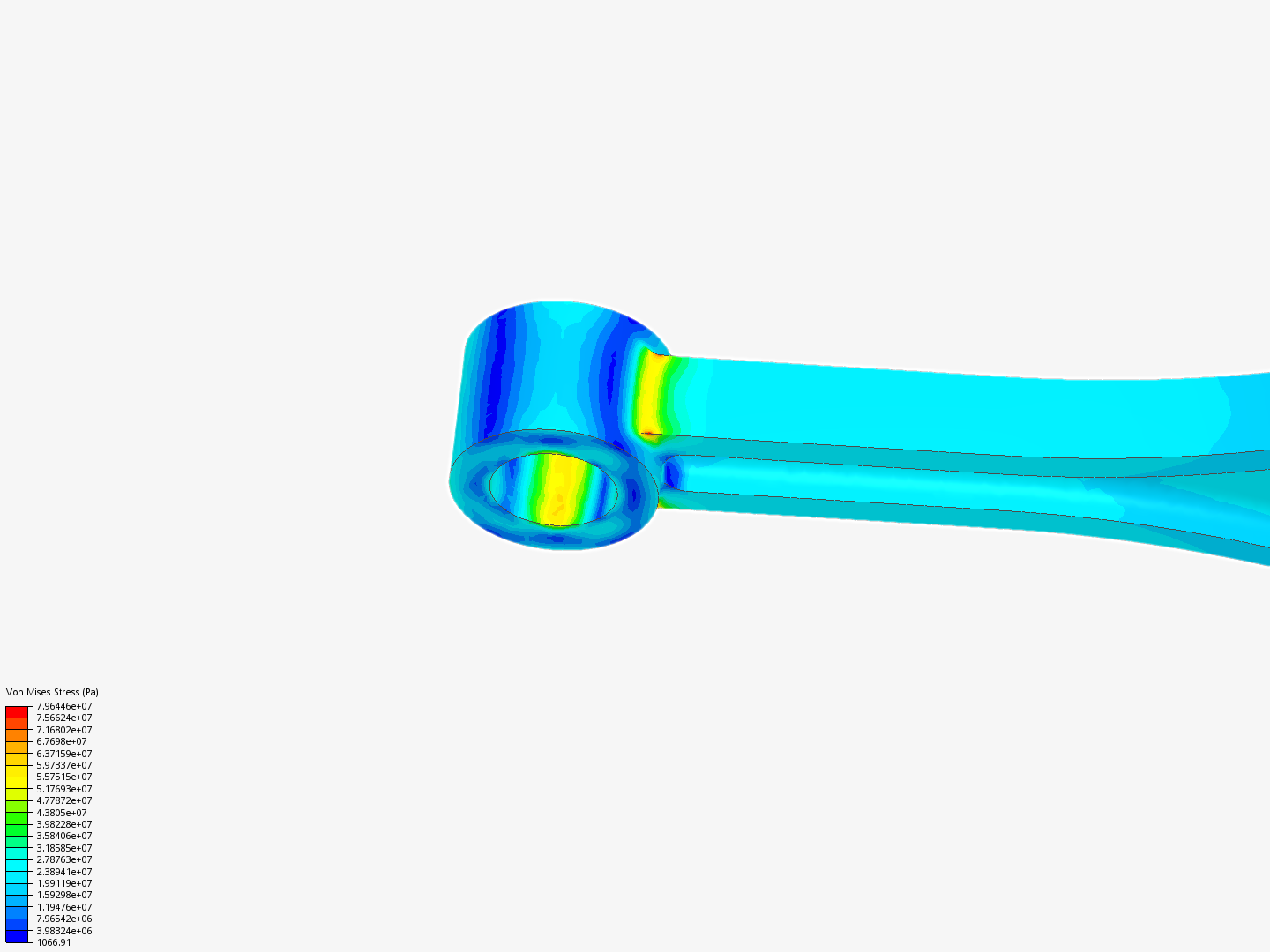 Connecting rod stress analysis image