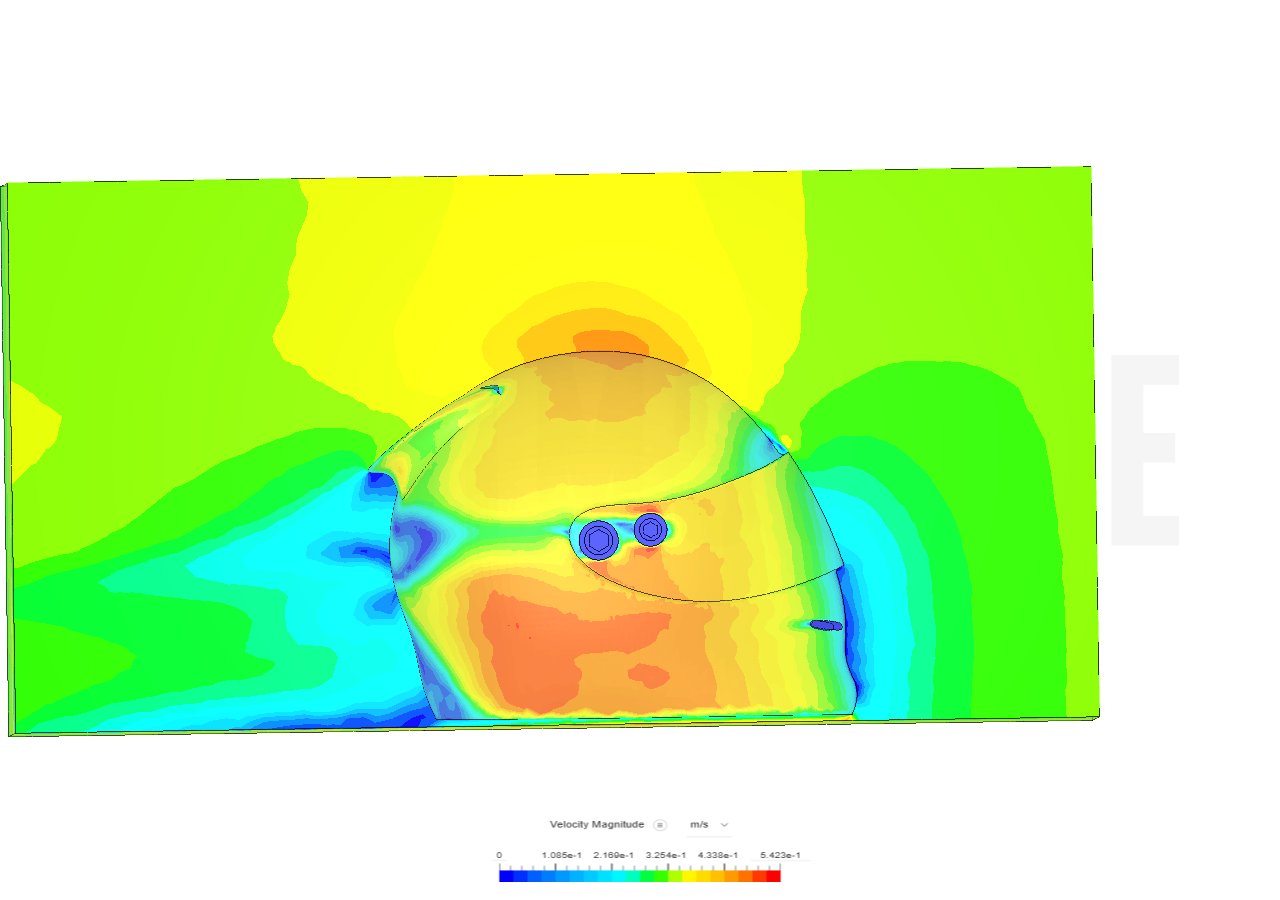 cfd01 - helmet spoiler by bsadler | SimScale