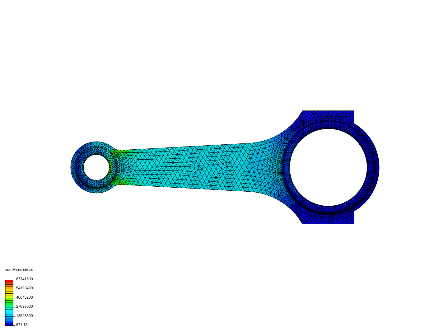 Tutorial 1 Connecting rod stress analysis by btait SimScale