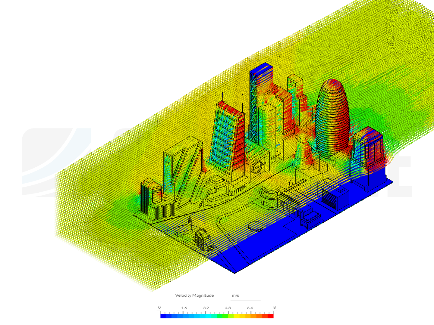 Building Wind simulation image