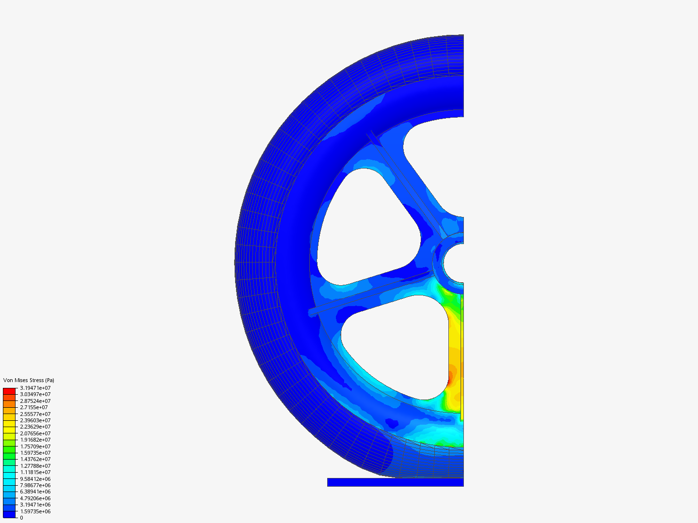 Tutorial: Nonlinear Analysis of a Wheel by cjamin | SimScale