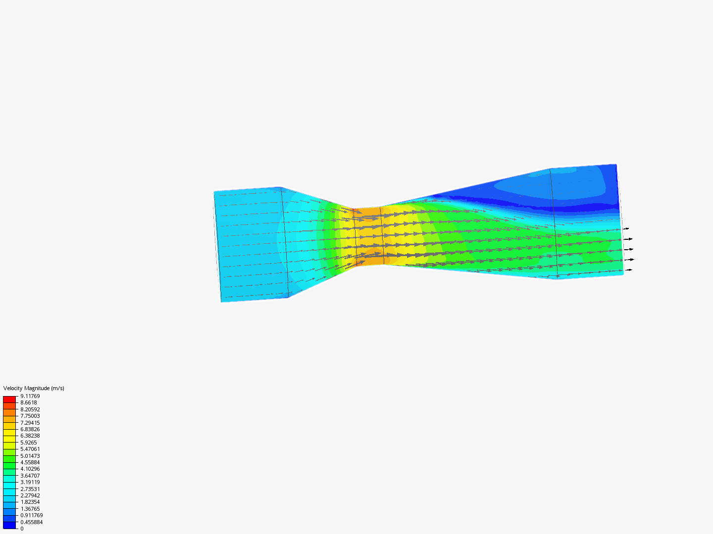 Venturi Meter (MatE 107) - Mesh 6 by csdavid3 | SimScale