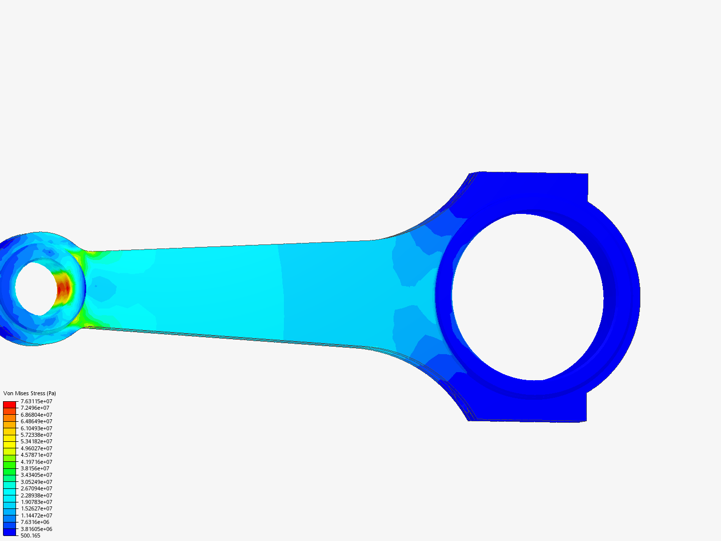 Analysis of connecting rod by csulibele SimScale