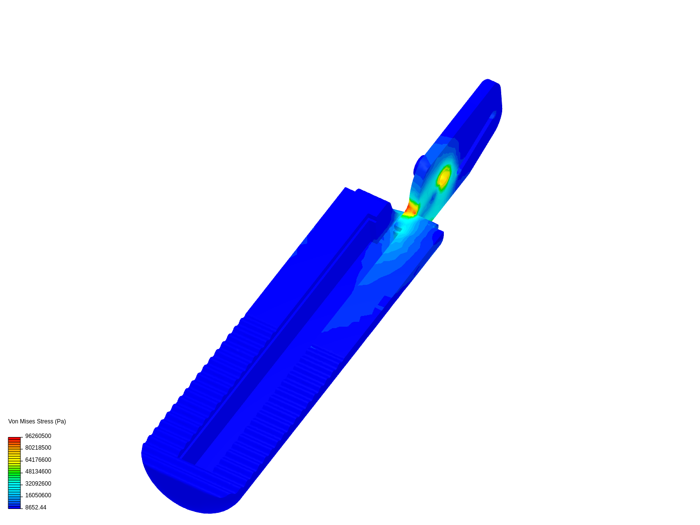 HSI Tool Bottom Jaw - FEA image