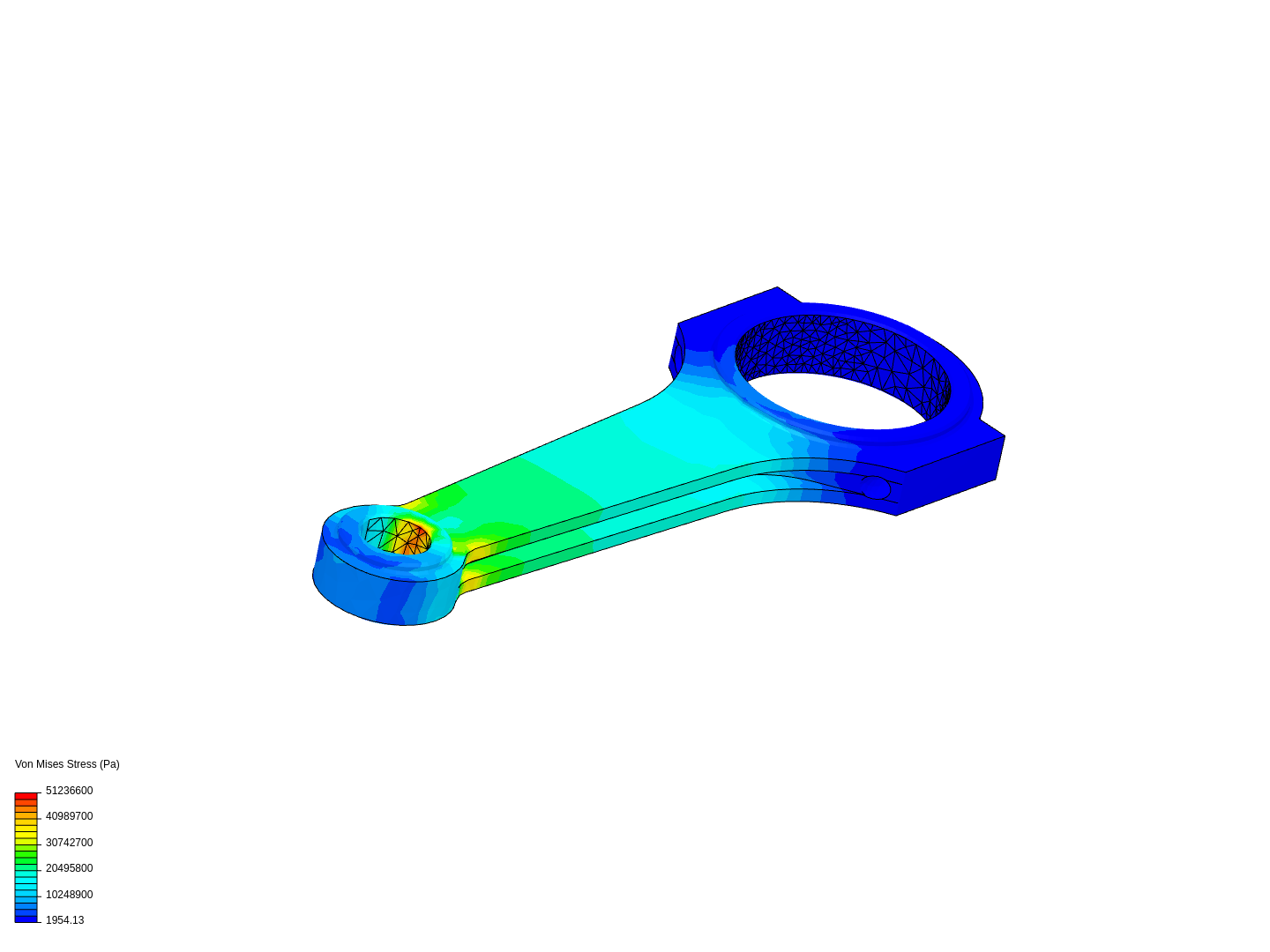 Tutorial 1: Connecting rod stress analysis by dapolo | SimScale