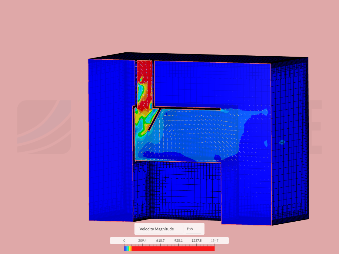 CFD of dust collector hood. image