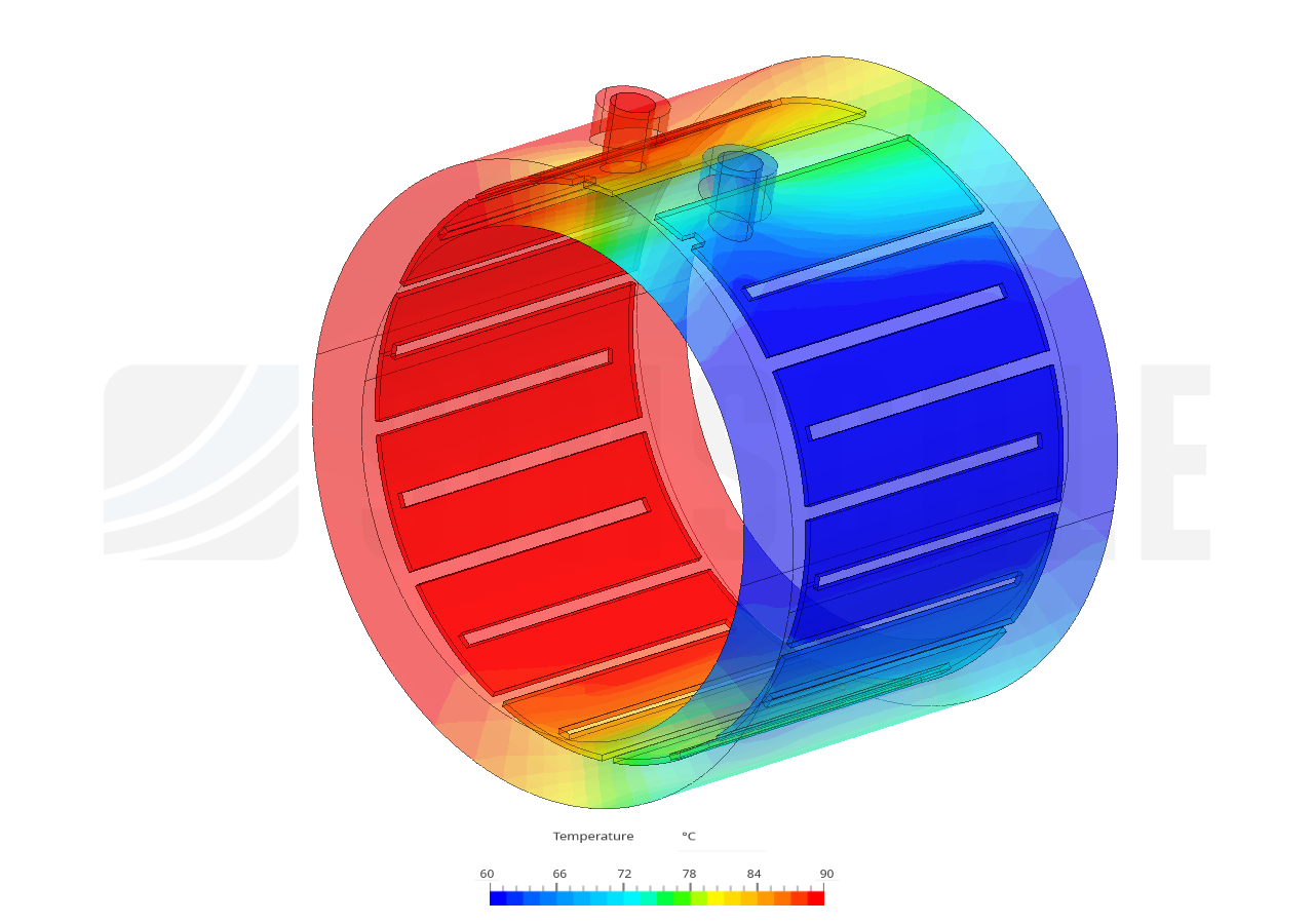 MOTOR_WATER_COOLING by dymaxionkim SimScale