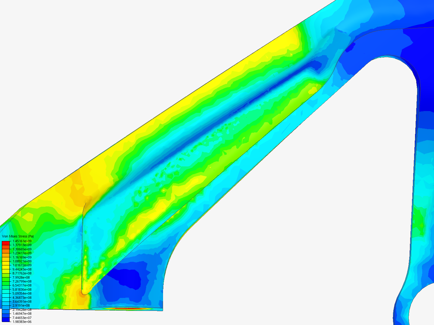Plate 2: Nonlinear Analysis of Aircraft Engine Bearing Bracket-YOO image