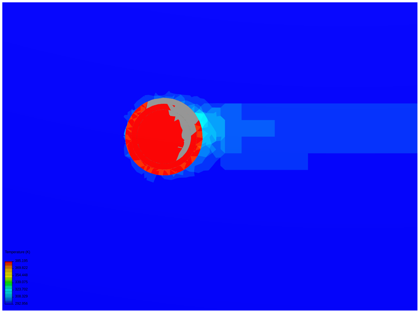 A resistor's thermal simulation image