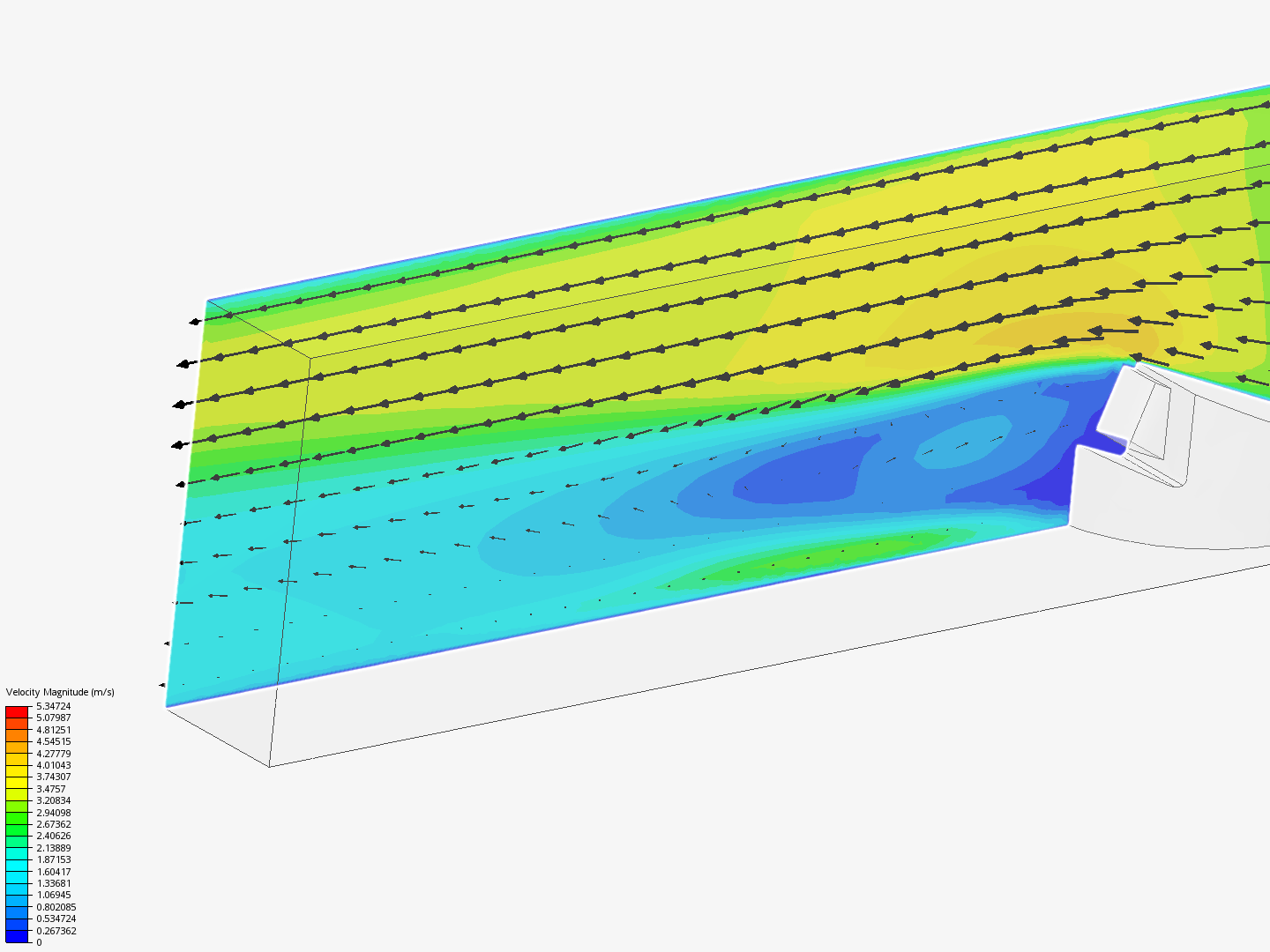 In-duct airflow simulation image