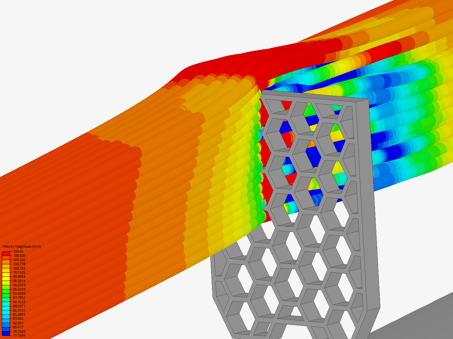 Model 3 Hexagonal Lattice Fin Testing at 20 degrees AOA - Copy image