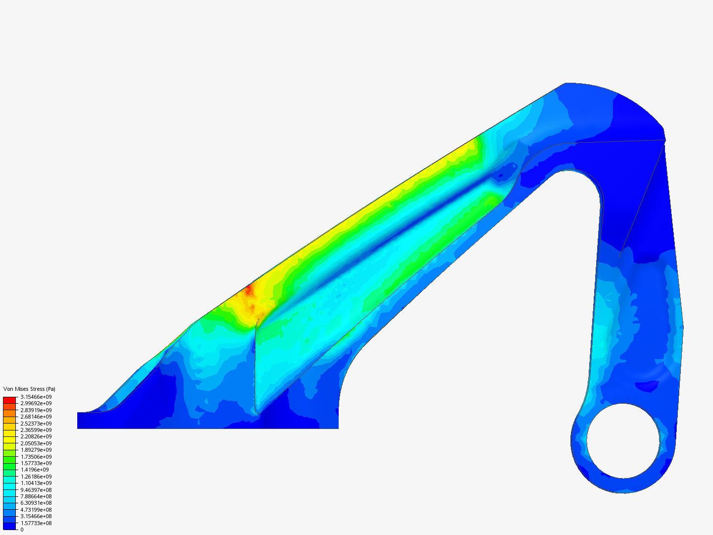 Plate 2: Nonlinear Analysis of Aircraft Engine Bearing Bracket - Pascual image