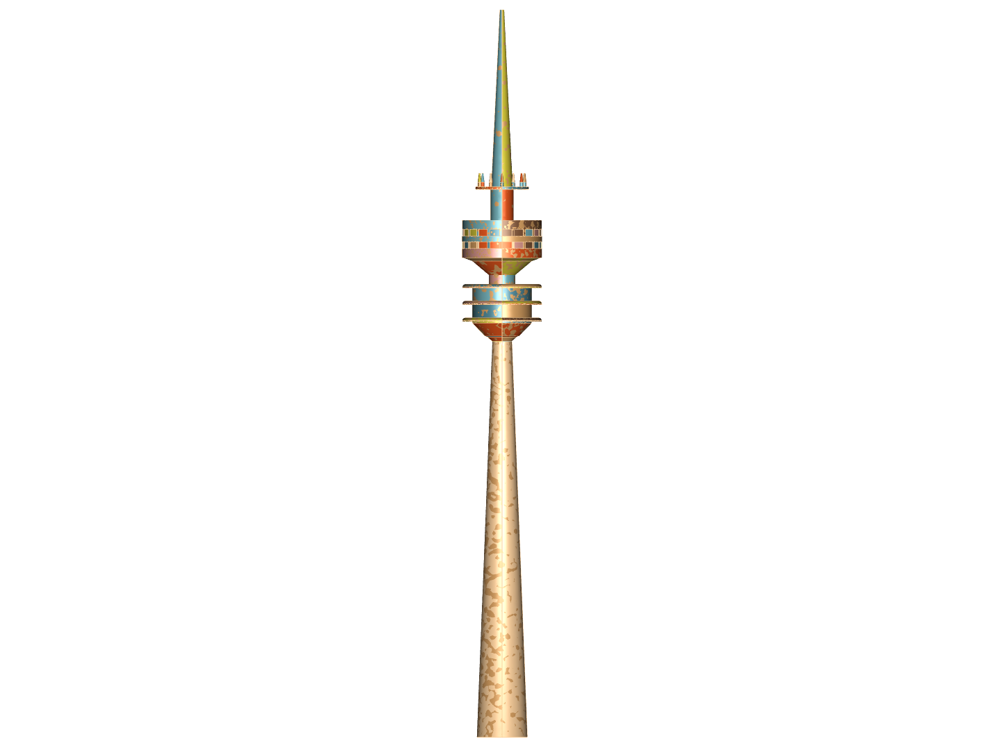 Olympia tower Munich- static and harmonic analysis image