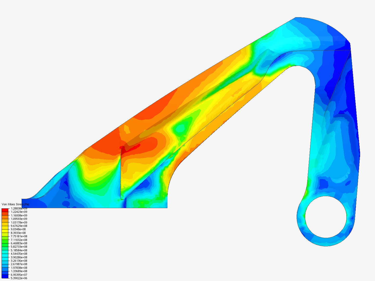 Plate 2: Nonlinear Analysis of Aircraft Engine Bearing Bracket - Copy image