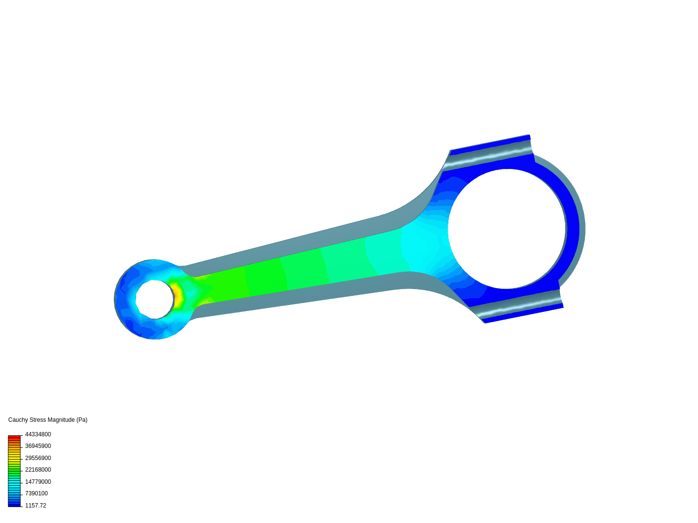 Tutorial 1: Connecting rod stress analysis by ishaanpandit | SimScale