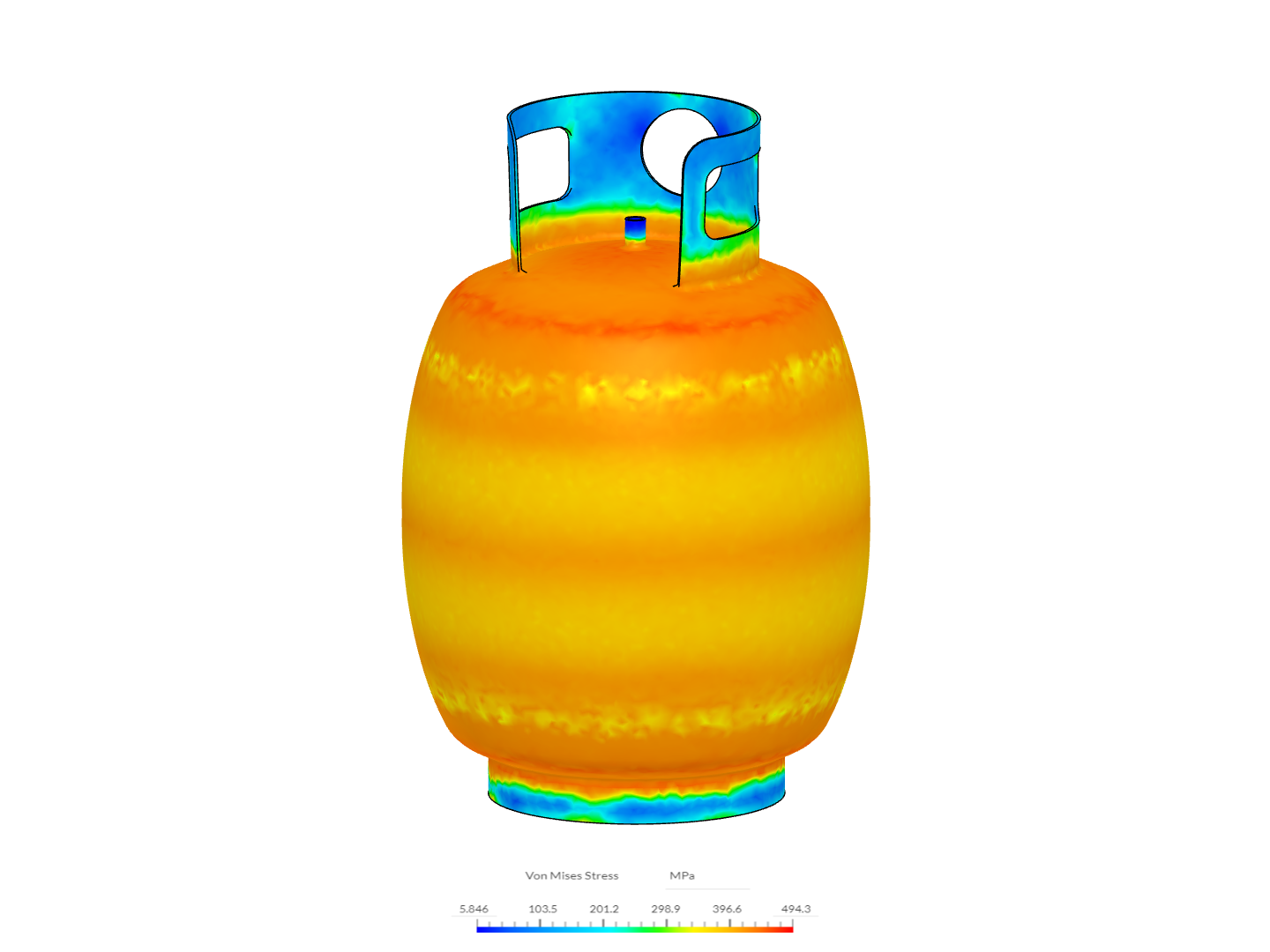 Structural Plastic Analysis of a Pressure Vessel - Example image