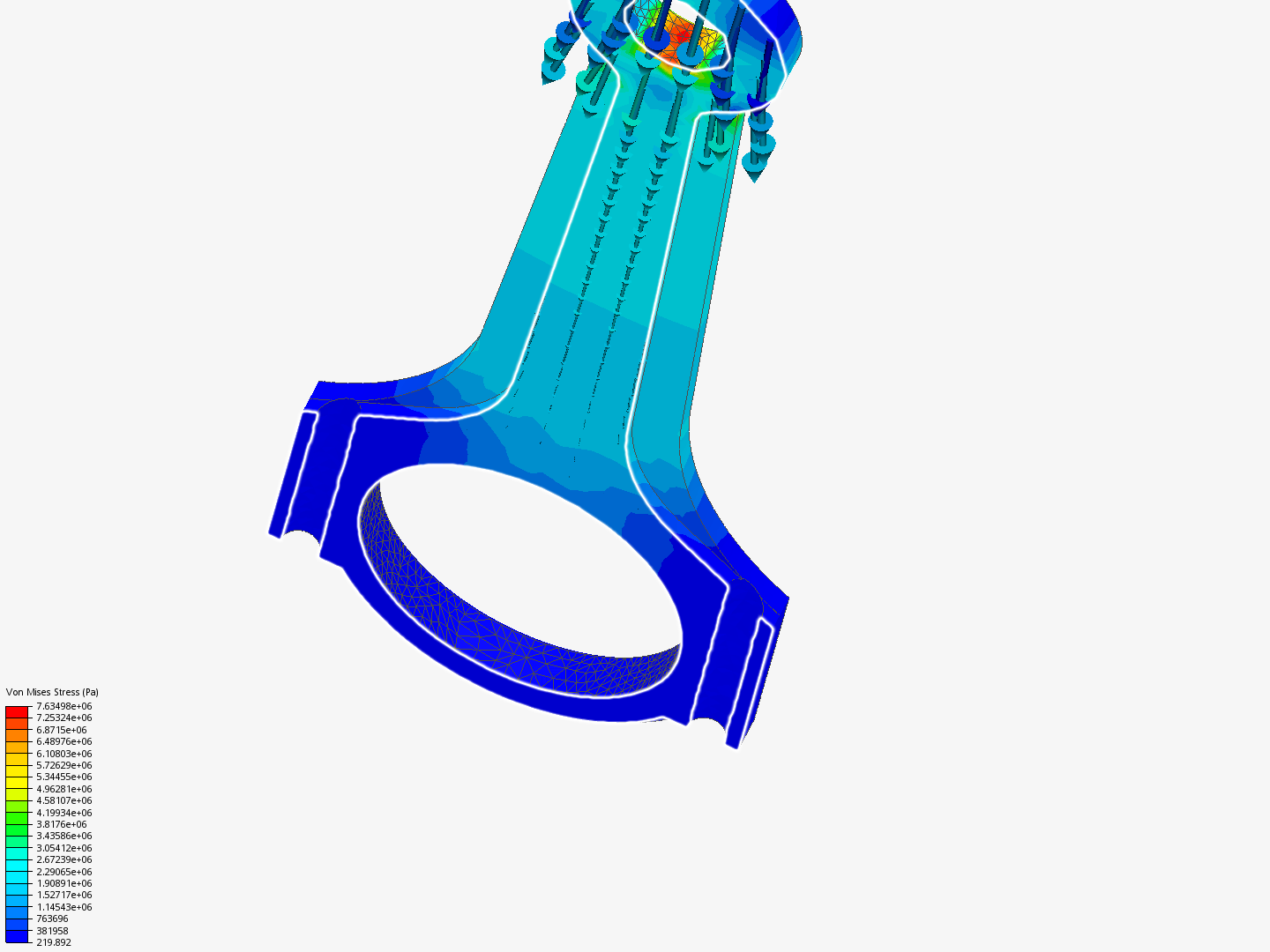 Stress Analysis of a connecting rod by jacob_curry SimScale