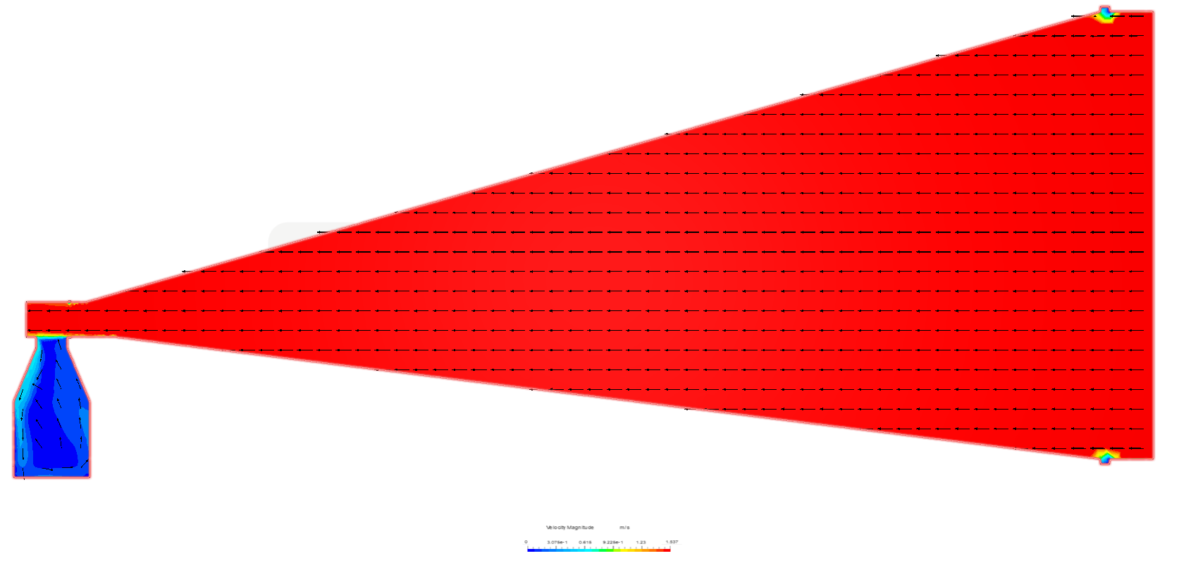 Incompressible fluid flow simulation in a wind drift sampler image