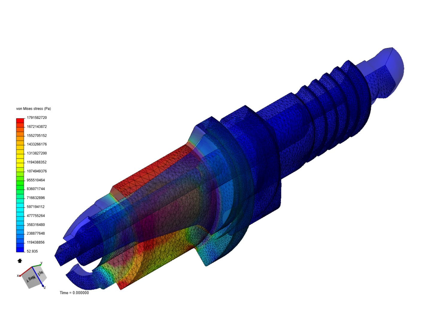 Professional Training: Thermal Structural Analysis of a Spark Plug image